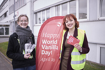 World Vanilla Day at Symrise, Franziska Koch & Florine Lourette from the global Vanilla Team World Vanilla Day at Symrise, Franziska Koch & Florine Lourette from the global Vanilla Team