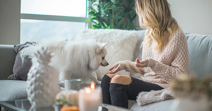 Woman with dog